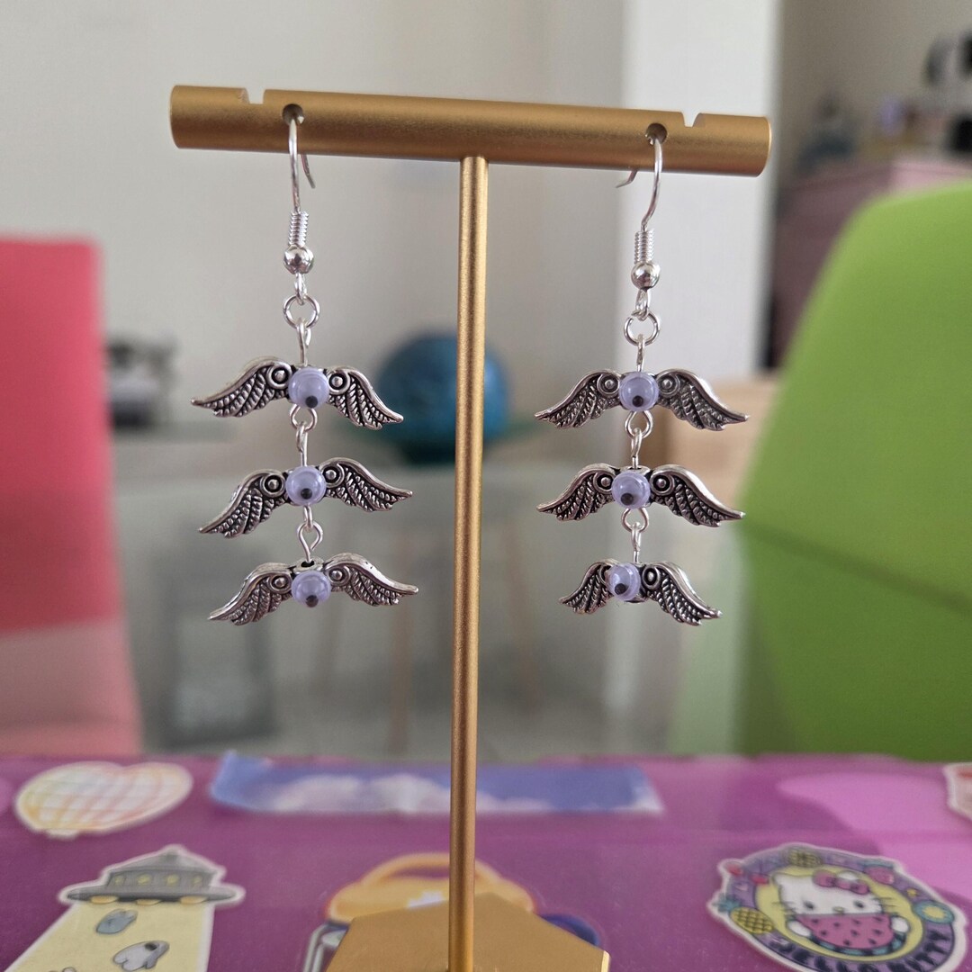 Eye and Wings Earrings! - Etsy