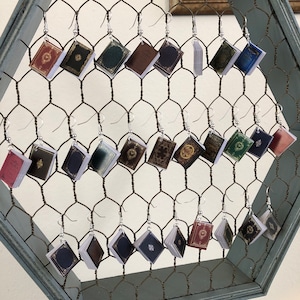 random mix matched miniature book earrings!