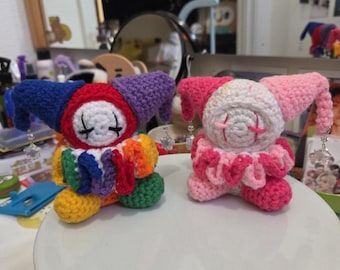crochet jester amigurumi!