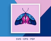 Butterfly 3D Layered Paper Cut Template | Paper Art | SVG Template | DIY Wall Decor | Handmade Gift | Layered Project for Cricut | Shadowbox