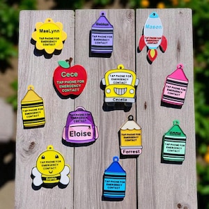 3D Printed NFC Emergency Tag for Kids: Backpack ID, Custom Name