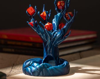 3D-utskrivet tärningsträdstorn: DnD RPG-bordstillbehör - Tärningar ingår
