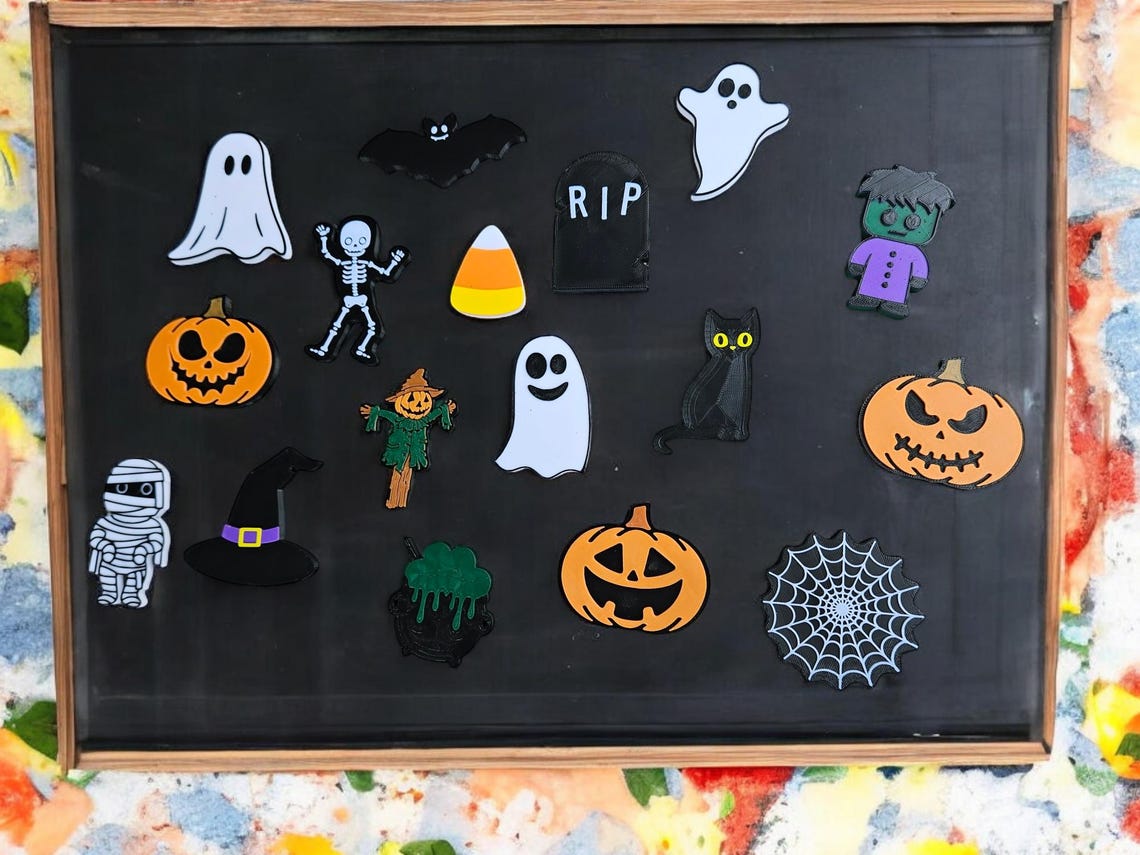Halloween Fridge Magnets: Spooky 3D Printed Decorations - Etsy