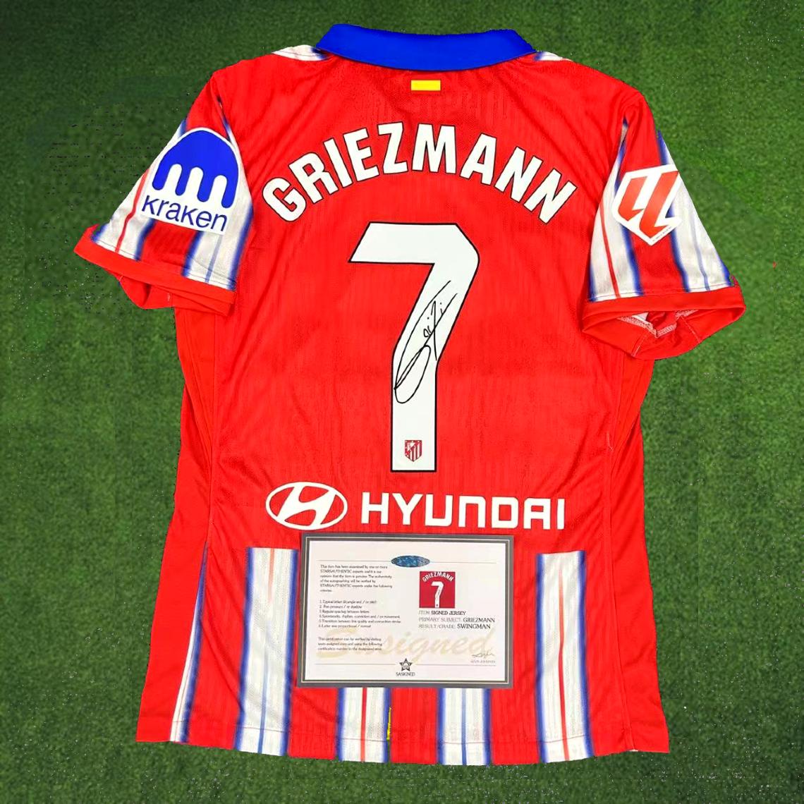 Griezmann Atletico Madrid SIGNED Shirt Jersey COA Antoine Griezmann 24 25 Etsy Canada