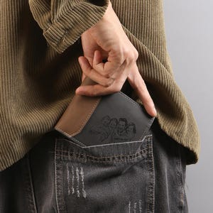 Cartera con foto grabada personalizada para hombre, regalo de cumpleaños para amigos, regalo para esposo, novio, papá, regalo del Día del Padre, regalo para abuelo.
