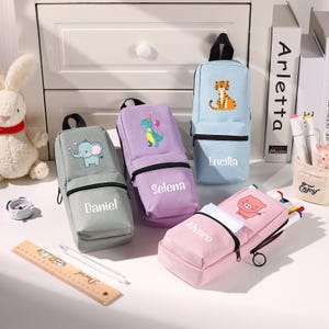 Jolie pochette multicouche pour stylos,organisateur de papeterie scolaire durable,sac de rangement de fournitures de bureau pour étudiant