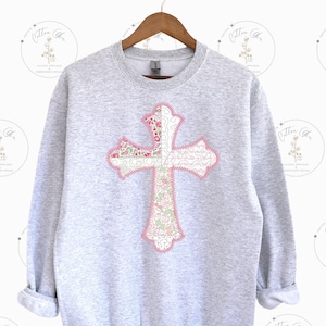 スウェット・トレーナー 2025SS Y NOT Cemetery Cross Applique Embroidery Sweatshirt CHROME HEARTS 2025SS Y NOT Cemetery Cross Applique