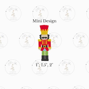 mini dense fill nutcracker embroidery design file in 3 sizes fill machine instant embroidery design download file