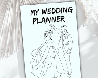 Budget de mariage modifiable | Organisateur de mariage minimaliste vert | organisateur de mariage Plan de mariage Budget de mariage | Liste de contrôle pour le mariage