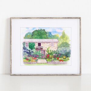 Crossed Keys Estate #1 Watercolor Art Print, 8x10", Andover, New Jersey, print of a hand-painted original watercolor by Ivory Isle Designs