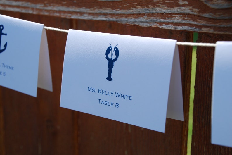Placeholder Place Cards Nautical Theme Tented Place | Etsy