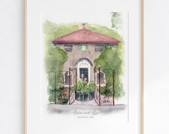 The Corson Watercolor Art Print, 8x10"  11x14" Seattle Washington Print of a hand-painted original watercolor by Ivory Isle Designs Wedding