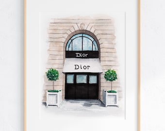 Saint Clement Church Watercolor Art Print, 8x10"  11x14" Chicago, Illinois Print of a hand-painted original watercolor by Ivory Isle Wedding