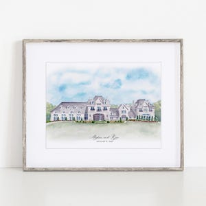 Park Chateau Estate and Gardens Watercolor Art Print, 8x10" 11x14" East Brunswick, New Jersey Print of a hand-painted original watercolor