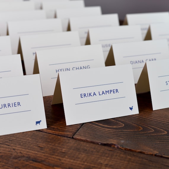 Placeholder Place Cards Modern Place Cards Block Font Etsy