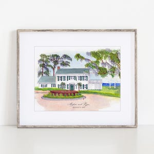 Cypress Grove Estate House Watercolor Art Print, 8x10" or 11x14" Wedding gift Orlando Print of a hand-painted original painting Personalized