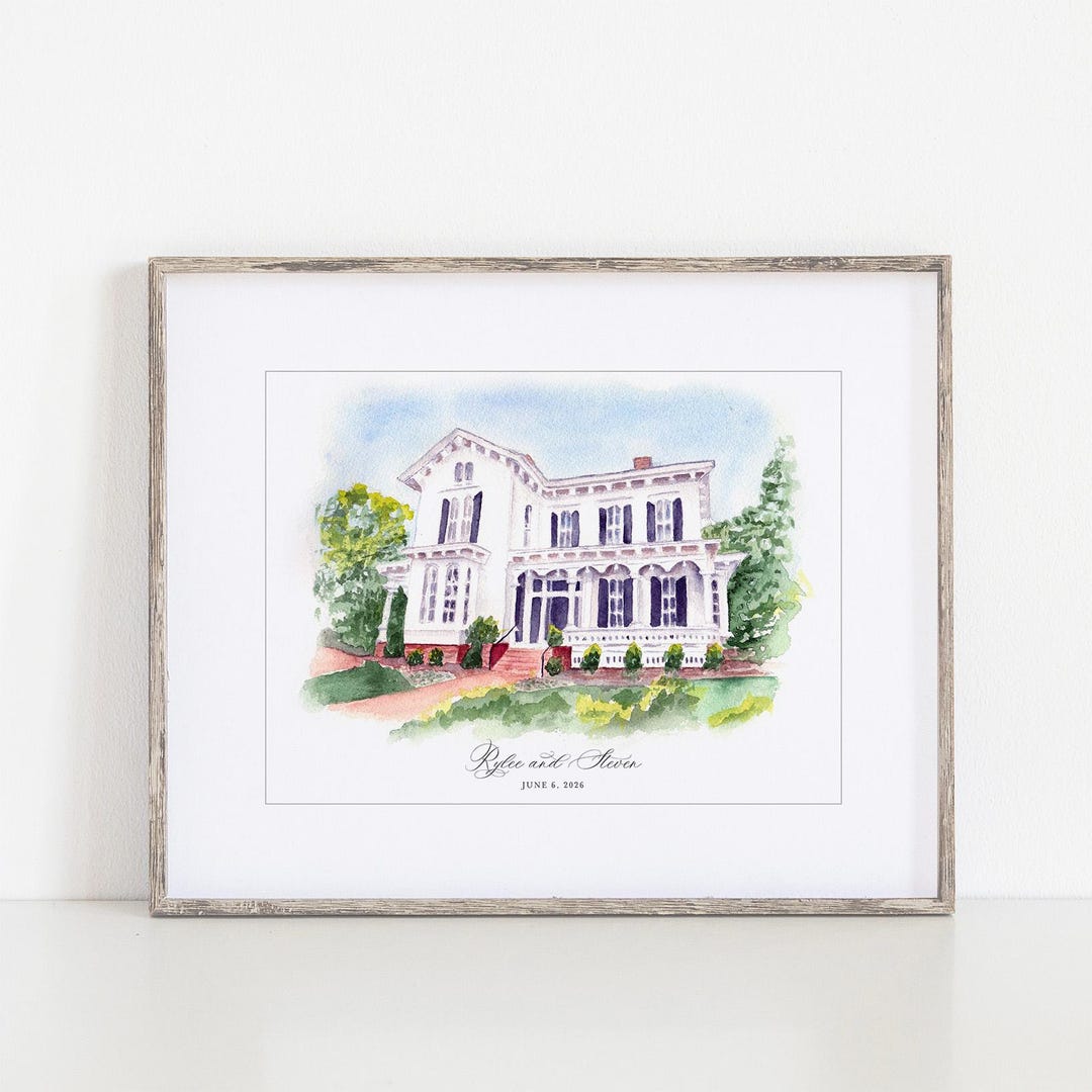 Merrimon-wynne House Watercolor Art Print: Raleigh, North