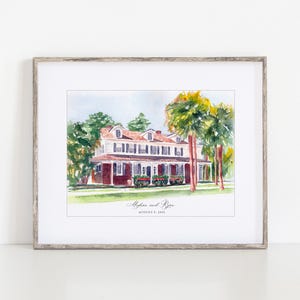 Seibel’s House Watercolor Art Print, 8x10" Columbia, South Carolina Carolina print of hand-painted watercolor Ivory Isle Design