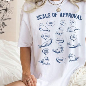 Seals Of Approval Shirt , Funny Animals Shirt, Cute Seals Shirt, Retro Animal Graphic Tee , Vintage Seals Saying Shirt , 90s Graphic Tee