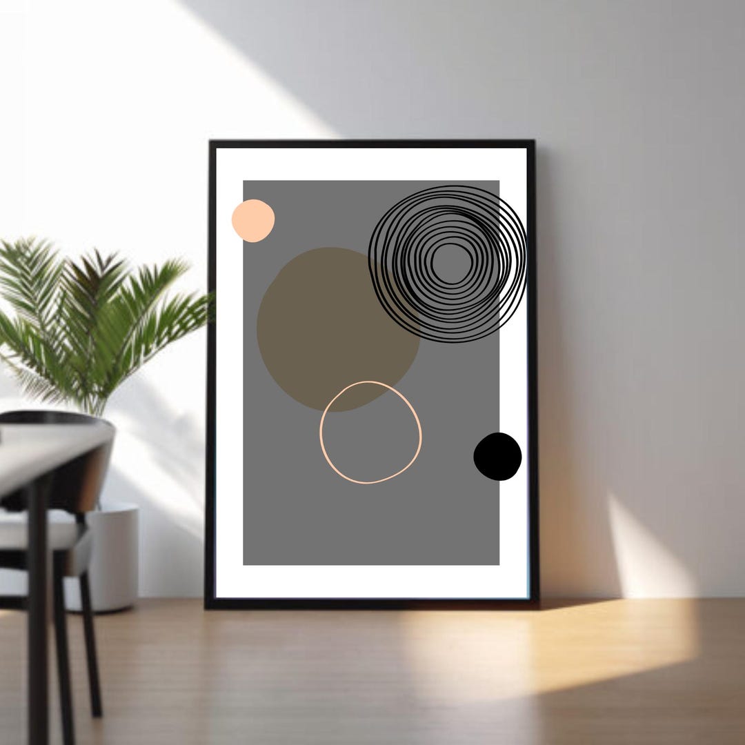Modern Abstract Minimalist Digital Print Printable Art for Living Room ...