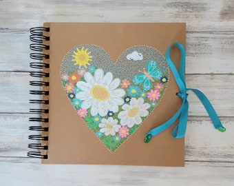 Floral Heart and Butterfly Keepsake Book