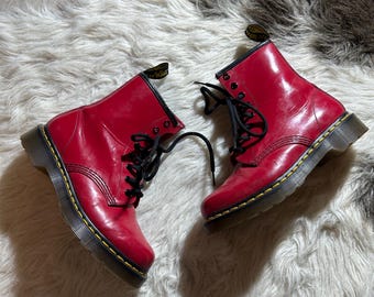 Vintage Dr. Martens red boots