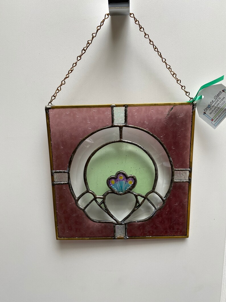 Irish Claddagh...stained Glass Sun Catcher Etsy