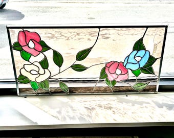 Flowers in stained glass