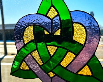 Celtic Heart: stained glass