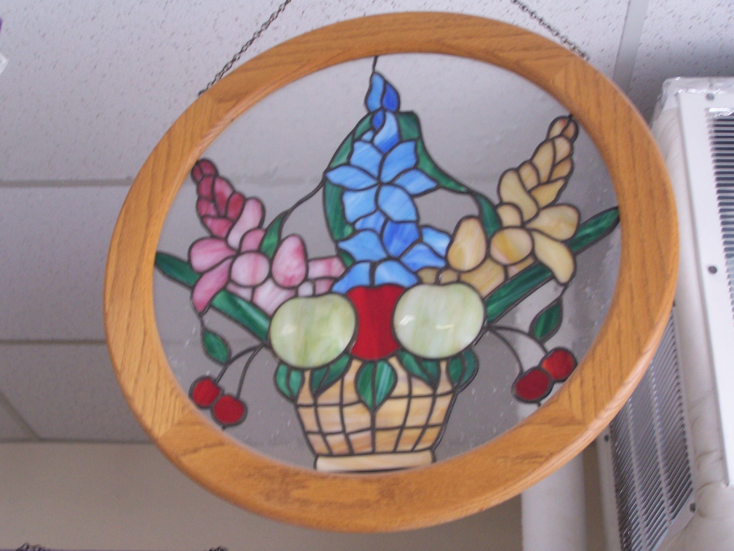 Fruit & Flower Basketstained glass hanging Etsy