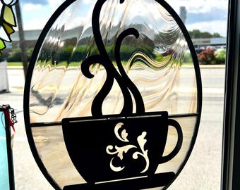 Coffee Cups: metal & glass