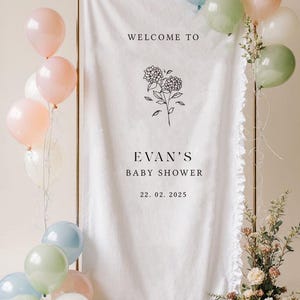 Personalized Fabric Baby Shower Sign, Custom Baby Shower Sign, Welcome Sign for Baby Shower, Custom Baby Shower Decor