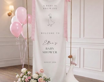 Personalized Fabric Baby Shower Sign, Custom Baby Shower Sign, Welcome Sign for Baby Shower, Custom Baby Shower Decor