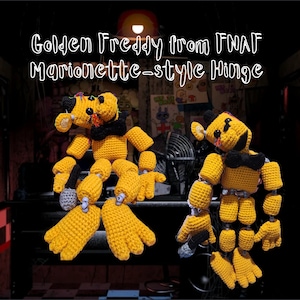 Schema all&#39;uncinetto Golden Freddy Amigurumi - Five Nights of Freddy Inspired
