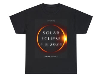 Embrace the Cosmos with the Total Solar Eclipse Unisex Heavy Cotton Tee