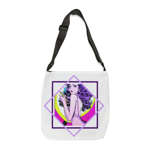 Enchanting Allure of the Purple Siren - Adjustable Tote Bag