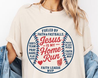 Jesus is my Home Run T-Shirt, Christian Baseball Mom, God's Team Tee