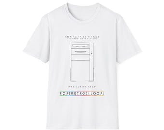 1993 Quadra 840av - Classic Computer Hardware - Unisex Softstyle T-Shirt