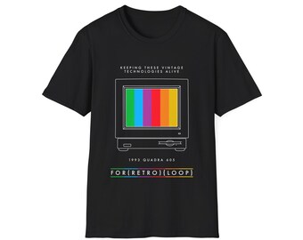 1993 Quadra 605 - Old Computer Hardware - Unisex Softstyle Computer T-Shirt