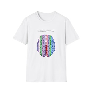 Brain Defragmentation - Funny Computer Software - Unisex Softstyle Computer T-Shirt