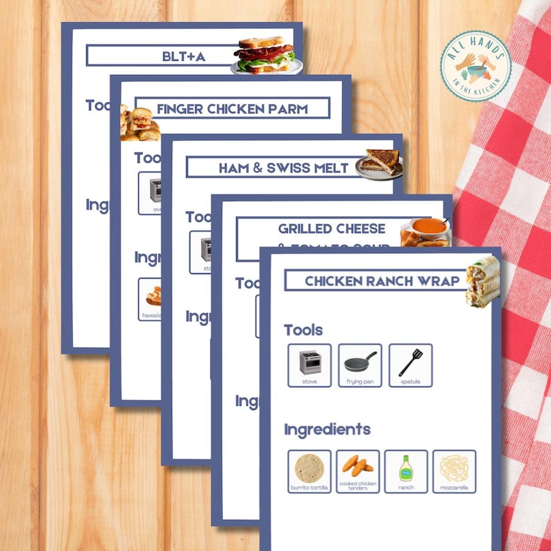 All 30 Recipes | Kids Cooking Printable | Toddler Visual Recipe ...