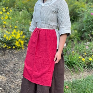 Red Colonial Apron 18th Century