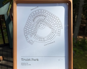 Truist Park letterpress print, unframed print only