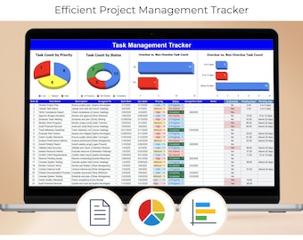 Task Tracker Google Sheets Template: Project Management To-Do List (Digital Download