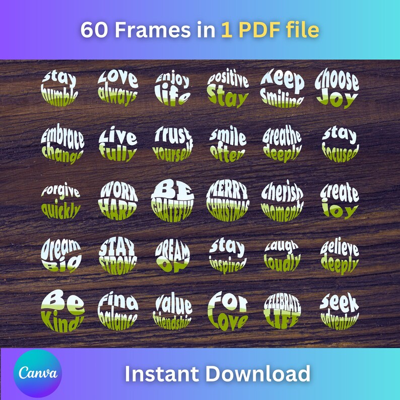 Fill your own warp text frame. Editable easy drag and drop Canva templates.