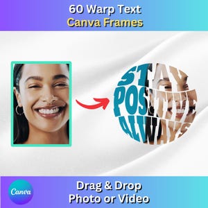 60 Warp Text Canva Frames