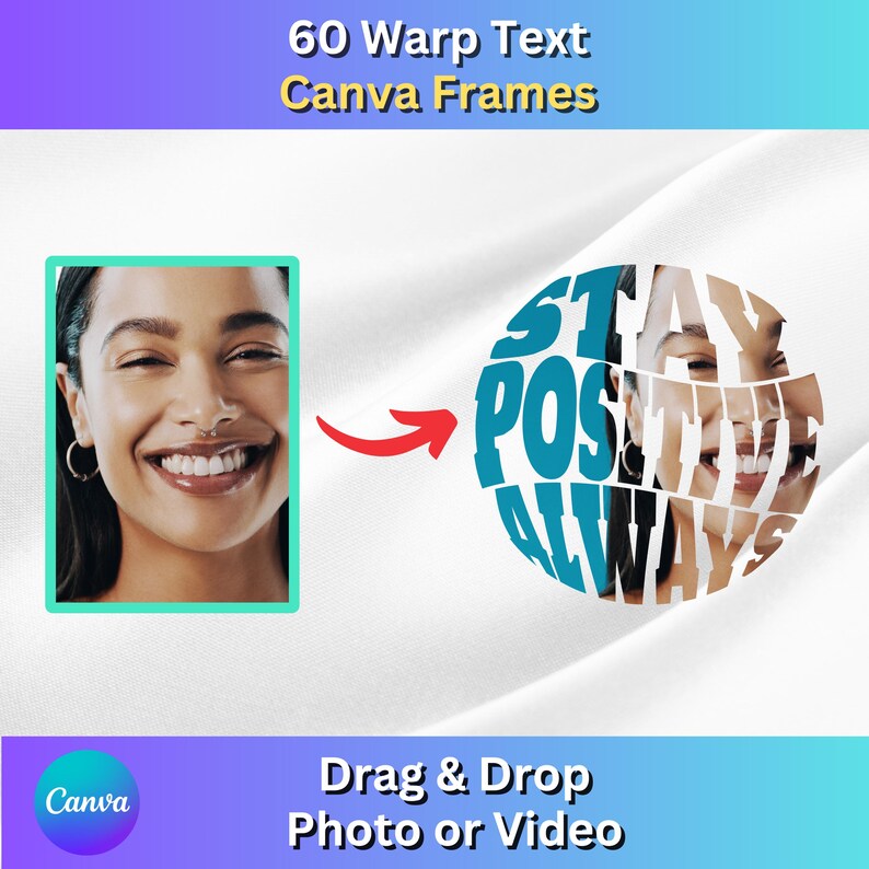 60 Warp Text Canva Frames