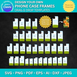 iPhone Hülle Vorlagen • iPhone 16 Hülle Mockups • iPhone 15 Vorlagen • Telefon Hülle Sublimation • iPhone SVG • Canva Vorlagen • iPhone 14 SVG