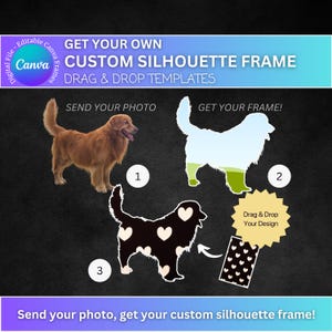 Custom Photo Canva Frames, Silhouette Drag & Drop Frames, Canva Editable Template, Personalized Canva Frame, Easy Editable Canva Shape Frame