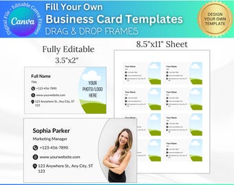 Editable Business Card Template: DIY Canva Design (Digital Download)